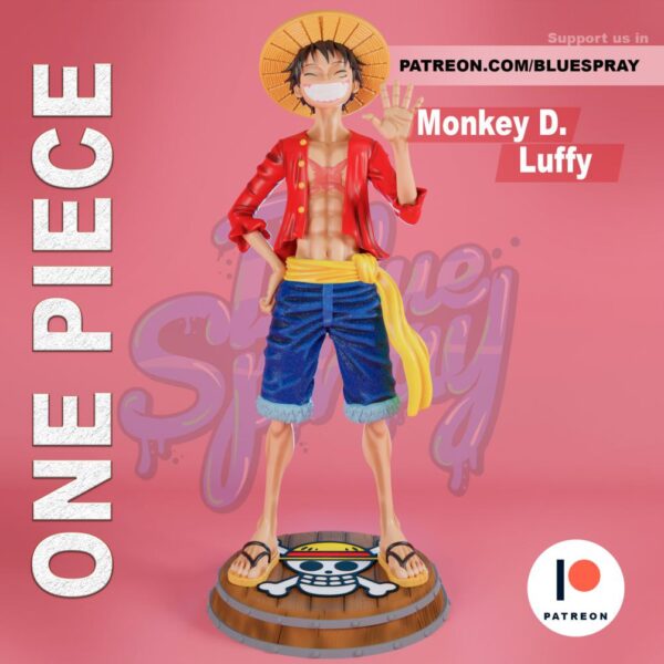 Monkey D Luffy Sculpture One Piece STL 3D PRINTING